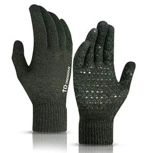 TOUCH SCREEN WARM MIDNIGHT GREEN COLOR Winter MEN Gloves Anti-Slip